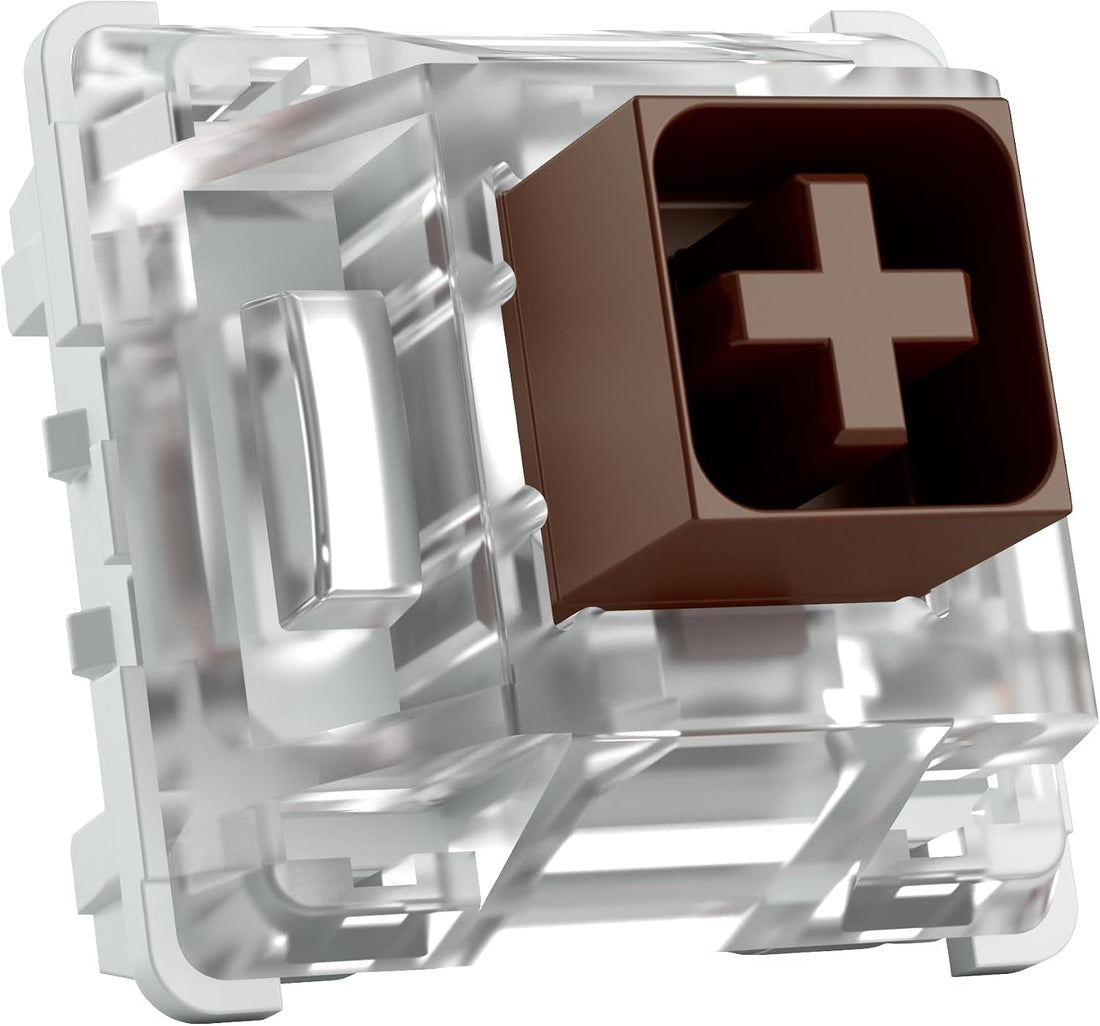 Best Keyboard Switch for Typing: Kailh Box Brown switches on white background