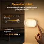 Motion sensor activated night light with 1-20LM brightness adjustability 