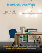 Desk setup with Sunco G25 LED vanity bulbs overhead in a home office