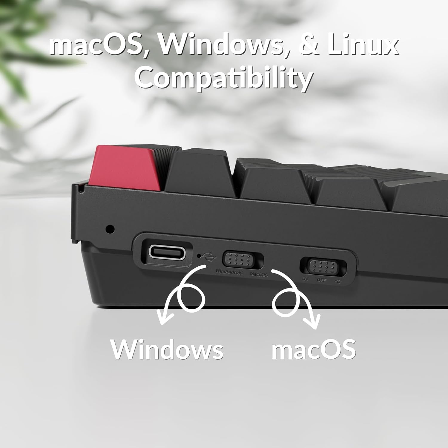 K2 75% Layout QMK Wireless and Wired Options Mechanical Keyboard Super Banana Switch, RGB Backlit with Shine-Through Double-Shot PBT Keycaps for Mac Windows-Version 3