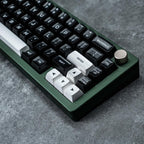 ULTRAEQUIP WOB Keycaps - 160 Keys Double Shot PBT Keycaps Minimalist Style SA Liked Profile White on Black Custom Set for Alice ISO ANSI 60, 75, 80, 95, 100% Mechanical Keyboard