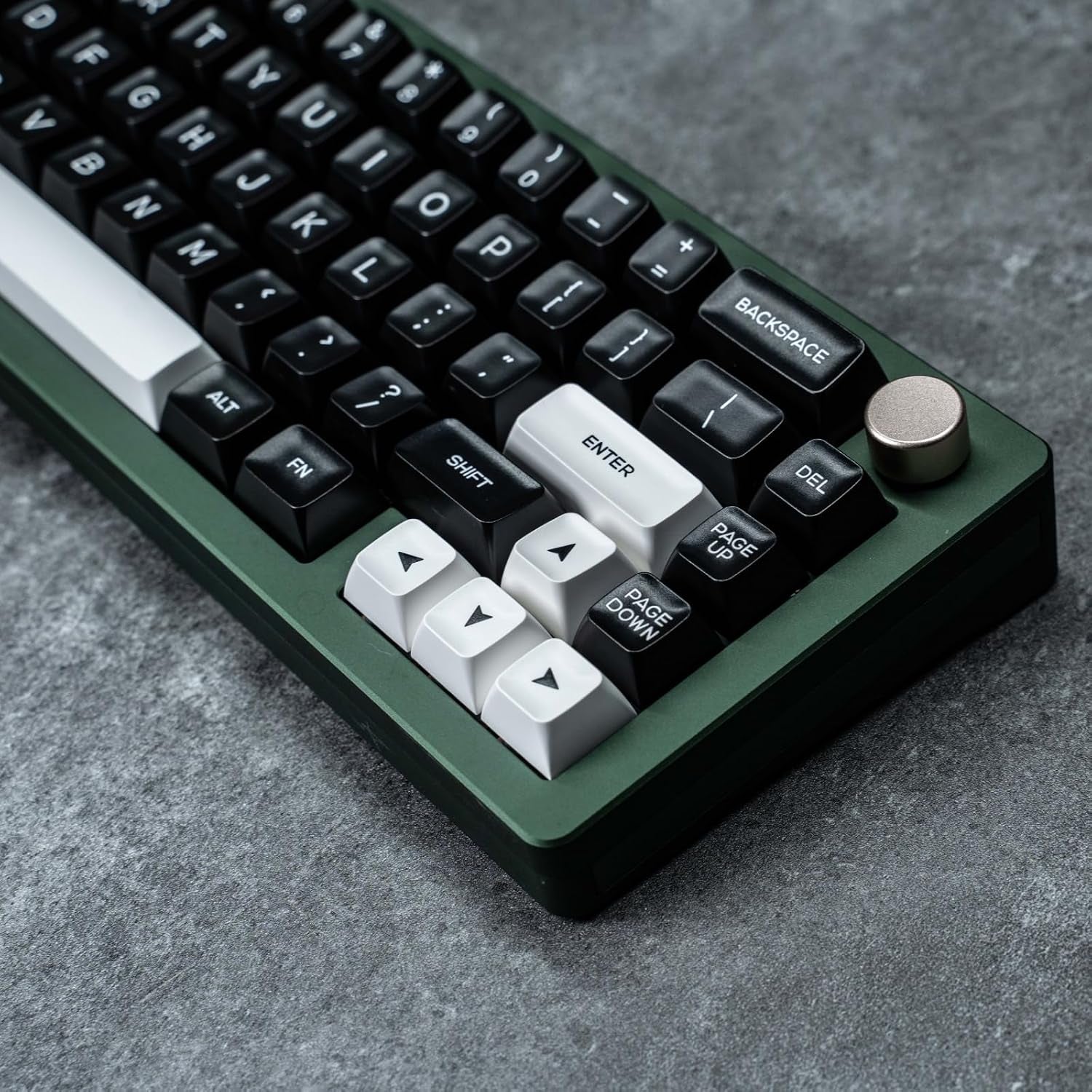 ULTRAEQUIP WOB Keycaps - 160 Keys Double Shot PBT Keycaps Minimalist Style SA Liked Profile White on Black Custom Set for Alice ISO ANSI 60, 75, 80, 95, 100% Mechanical Keyboard