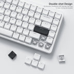 Keycaps, Low Profile Keycaps, Shine through Custom PBT Keyboard Key Caps for 60% 65% 75% 80% 100% Cherry Gateron MX Switches Mechanical Keyboard,White Backlight
