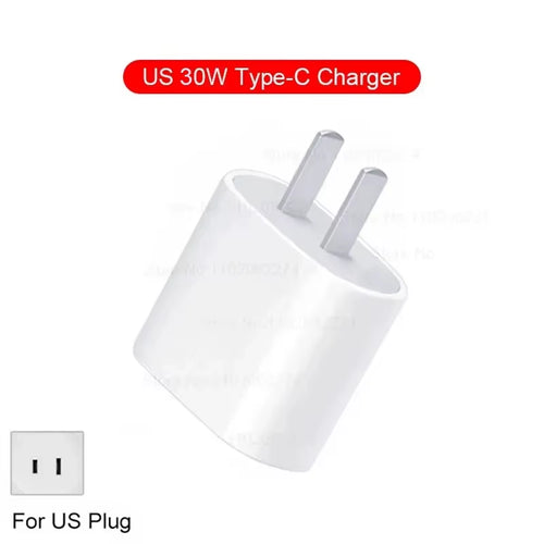 For Apple 30W Charger USB Type C Fast Charger for Iphone 13 15 17 14 12 11 16 Pro Max plus PD Charger Charging Cable Accessories