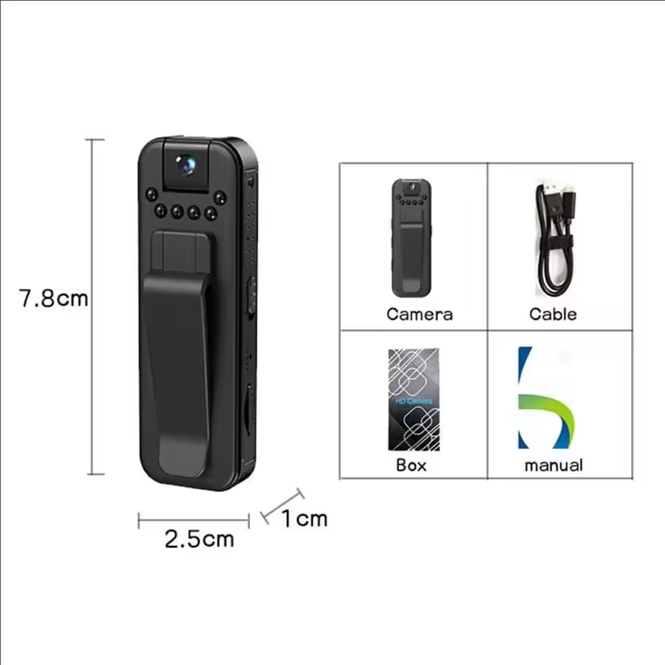 1080P HD Mini Camera Portable Digital Video Recorder Surveillance Camcorder Night Vision Video Police Bodycam Infrared