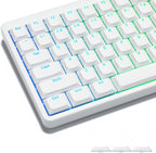 Keycaps, Low Profile Keycaps, Shine through Custom PBT Keyboard Key Caps for 60% 65% 75% 80% 100% Cherry Gateron MX Switches Mechanical Keyboard,White Backlight