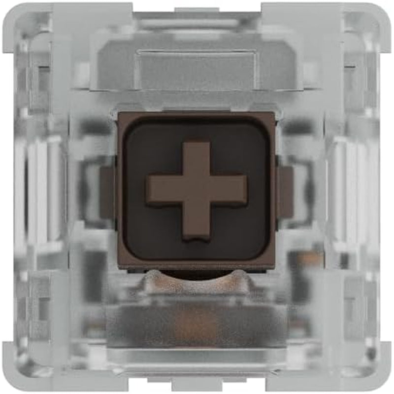 Kailh Box Brown Mechanical Keyboard Switch top view on white background