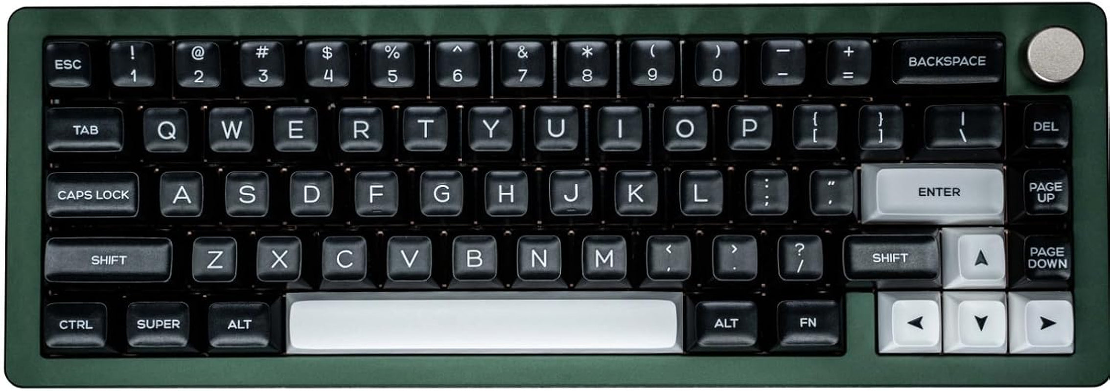 ULTRAEQUIP WOB Keycaps - 160 Keys Double Shot PBT Keycaps Minimalist Style SA Liked Profile White on Black Custom Set for Alice ISO ANSI 60, 75, 80, 95, 100% Mechanical Keyboard