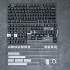 ULTRAEQUIP WOB Keycaps - 160 Keys Double Shot PBT Keycaps Minimalist Style SA Liked Profile White on Black Custom Set for Alice ISO ANSI 60, 75, 80, 95, 100% Mechanical Keyboard