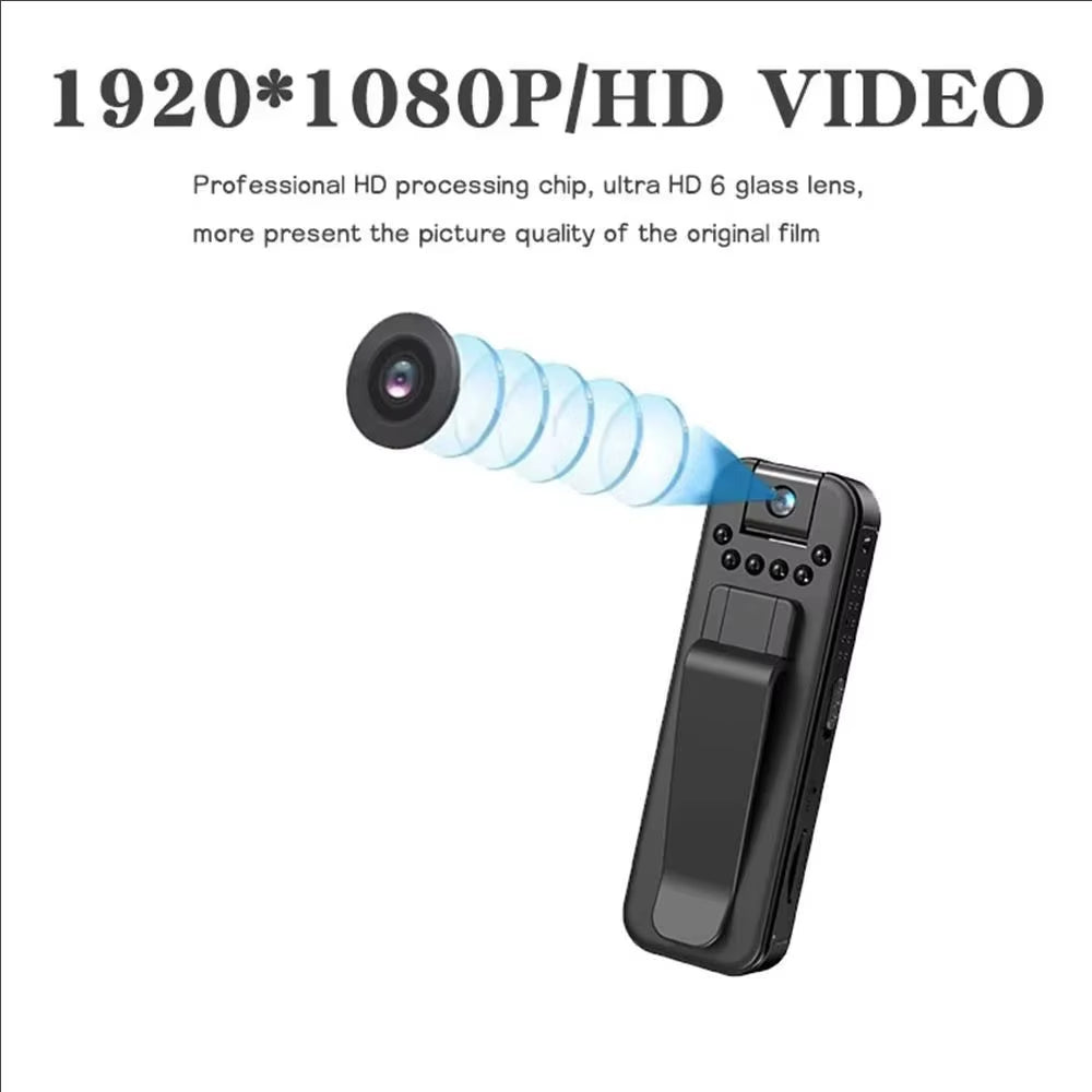 1080P HD Mini Camera Portable Digital Video Recorder Surveillance Camcorder Night Vision Video Police Bodycam Infrared