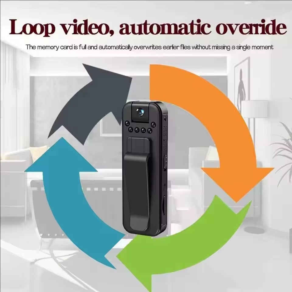 1080P HD Mini Camera Portable Digital Video Recorder Surveillance Camcorder Night Vision Video Police Bodycam Infrared