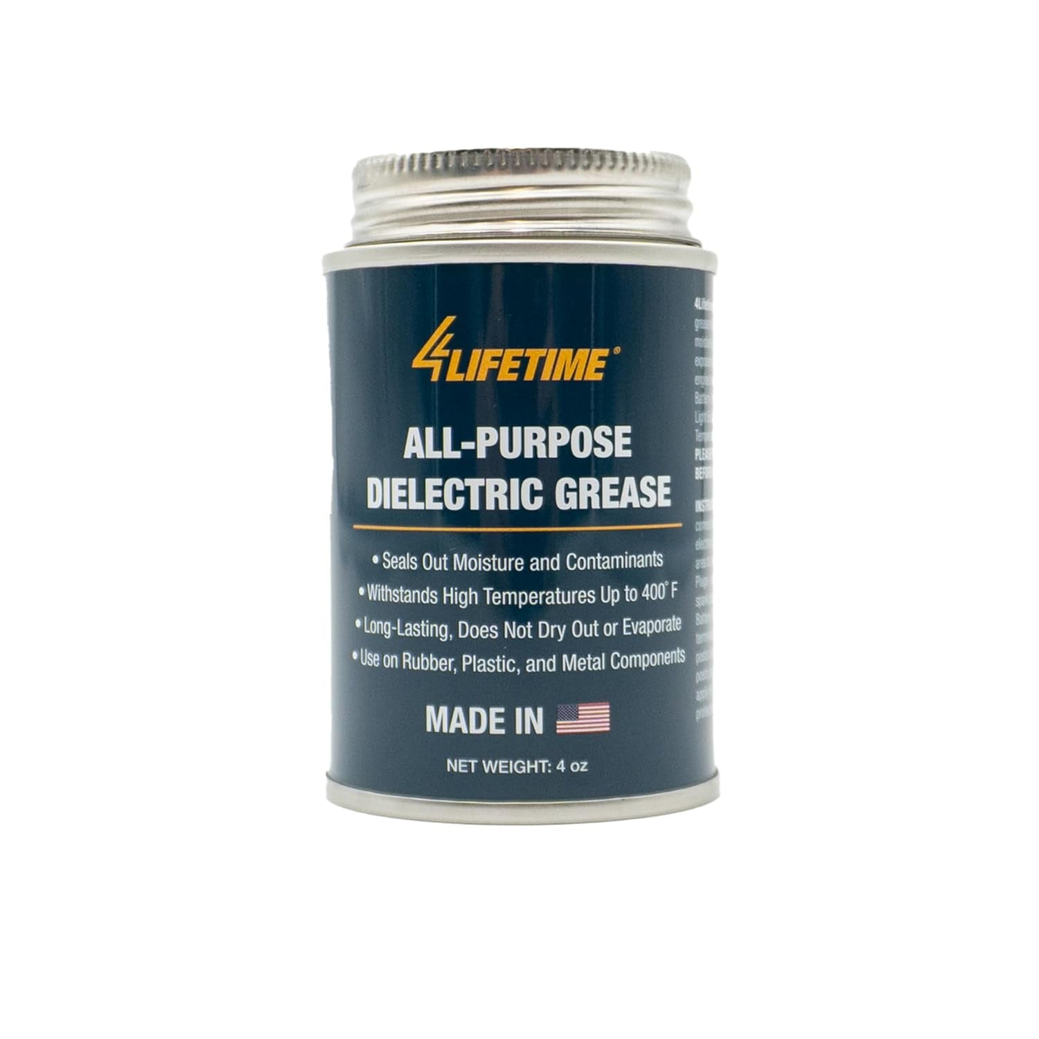 4LifetimeLines dielectric grease 4oz brush-top can on white background