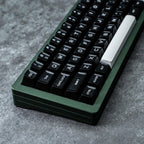ULTRAEQUIP WOB Keycaps - 160 Keys Double Shot PBT Keycaps Minimalist Style SA Liked Profile White on Black Custom Set for Alice ISO ANSI 60, 75, 80, 95, 100% Mechanical Keyboard