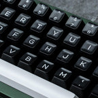 ULTRAEQUIP WOB Keycaps - 160 Keys Double Shot PBT Keycaps Minimalist Style SA Liked Profile White on Black Custom Set for Alice ISO ANSI 60, 75, 80, 95, 100% Mechanical Keyboard