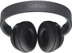 Yamaha Black HPH-50B Wired Compact Closed-Back Headphones top-back view on white background