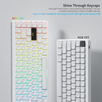 Keycaps, Low Profile Keycaps, Shine through Custom PBT Keyboard Key Caps for 60% 65% 75% 80% 100% Cherry Gateron MX Switches Mechanical Keyboard,White Backlight
