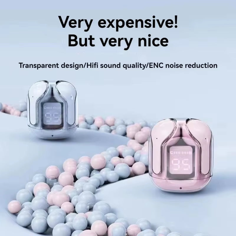 T6 TWS Earbuds Wireless Bluetooth 5.0 Sport Gaming Headsets Noise Reduction Mic Stereo Headphones with LED Power Digital Display