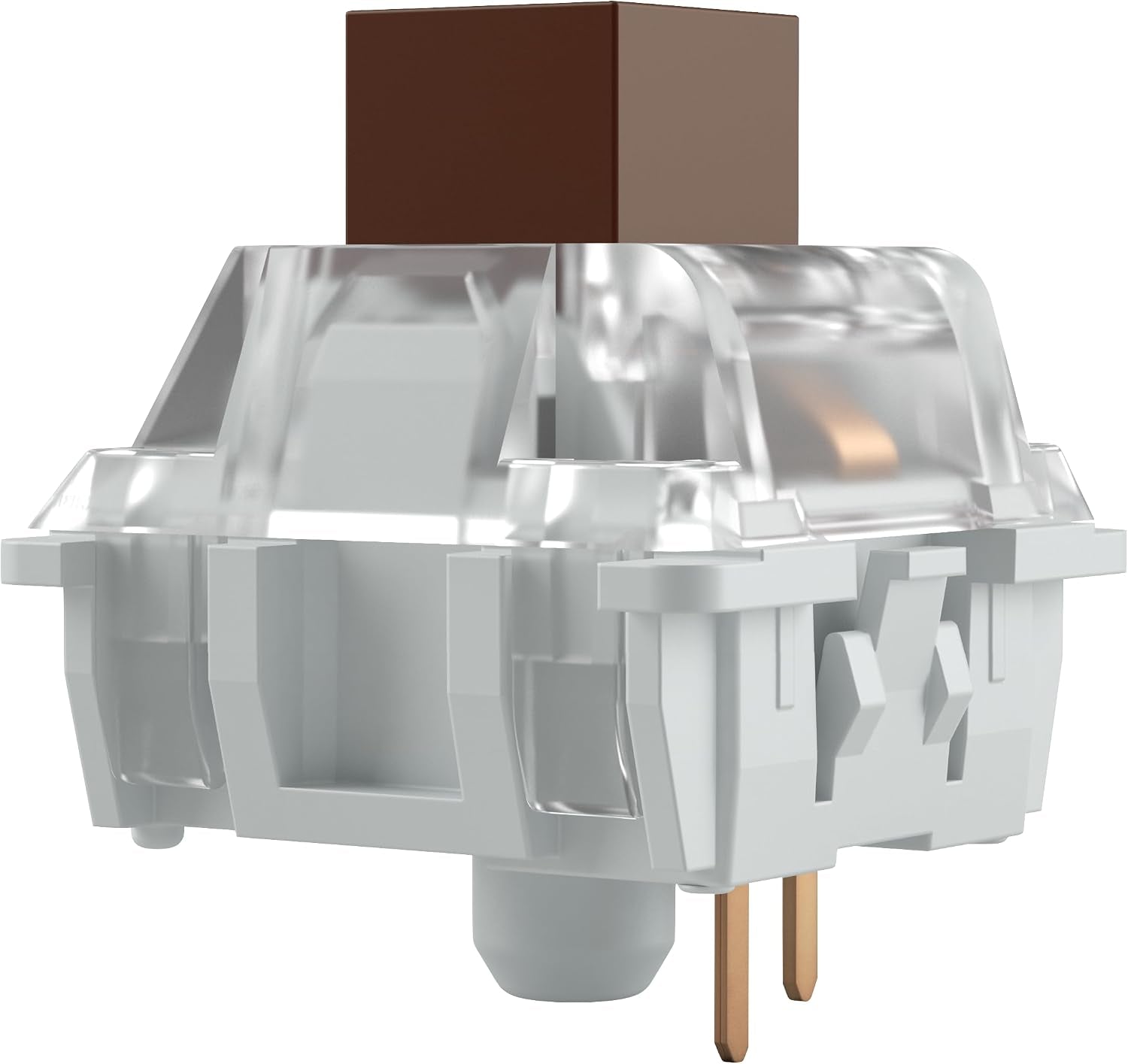 Kailh Box Brown Mechanical Keyboard Switch side view on white background