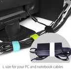 Large size cable ties for PC and notebook cables bundling multiple cables together
