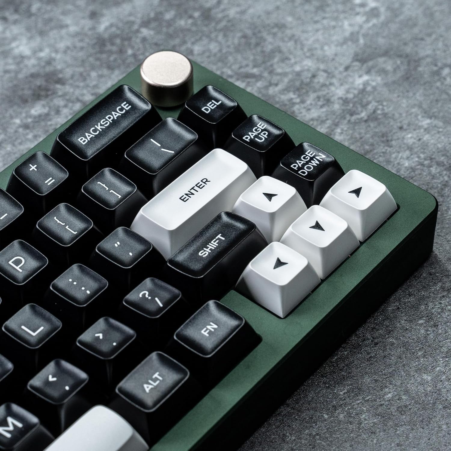 ULTRAEQUIP WOB Keycaps - 160 Keys Double Shot PBT Keycaps Minimalist Style SA Liked Profile White on Black Custom Set for Alice ISO ANSI 60, 75, 80, 95, 100% Mechanical Keyboard