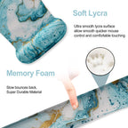 Marble designed mouse pad and wrist rest close-up shot of smooth lycra surface