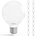 Dimmable LED vanity bulbs G25 globe 16-pack on white background