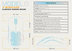 Glorious Model O Wireless Gaming Mouse - Specifications Diagram